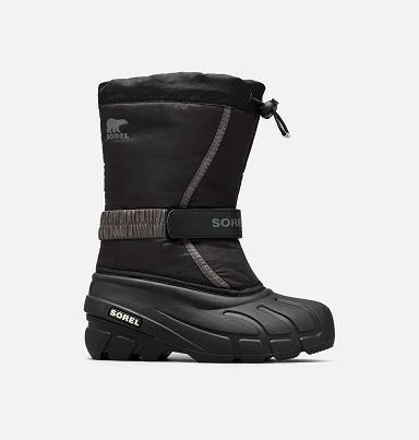 Sorel Flurry Kids Boots Black,Grey - Boys Boots NZ1723495